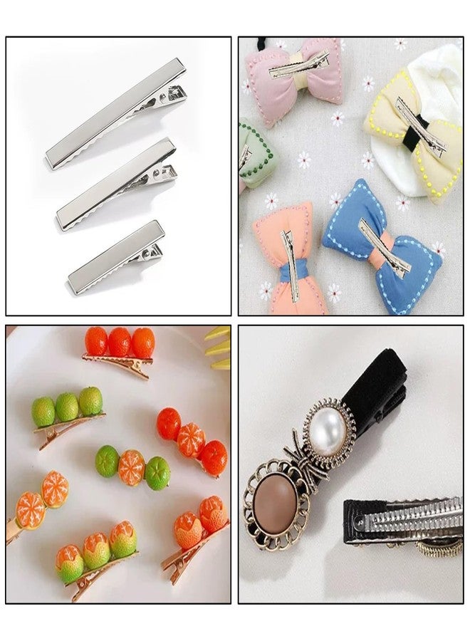 Cayway Metal Clips for Hair Pin Resin Silicone Molds DIY, Hair Clips, Hairpin for Epoxy Resin Hair Pin, 100 PCS in 3 Style, Silver - Image 5